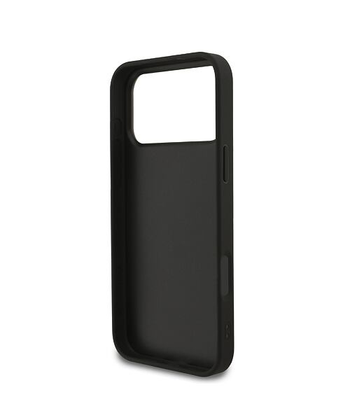 Guess PU Fixed Glitter 4G Metal Logo Zadní Kryt pro iPhone 17 Pro Max Black