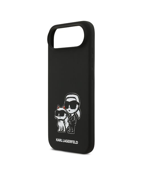 Karl Lagerfeld Liquid Silicone K&CH Sketch MagSafe Zadní Kryt pro iPhone Air Black
