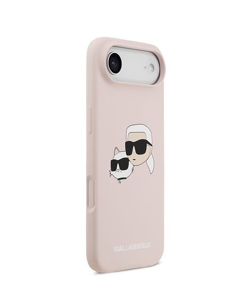 Karl Lagerfeld Liquid Silicone Double Heads MagSafe Zadní Kryt pro iPhone Air Pink