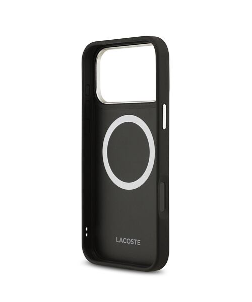 Lacoste PU Leather Champs Elysees MagSafe Zadní Kryt pro iPhone 17 Pro Max Black