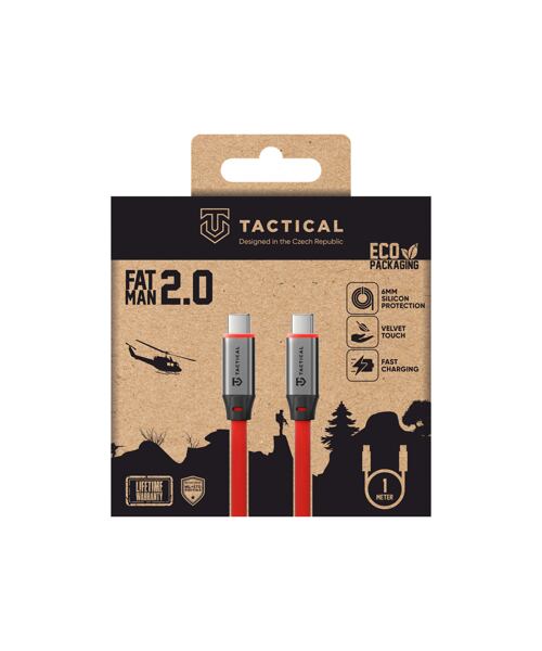 Tactical Fat Man 2.0 Cable USB-C/USB-C 1m Red