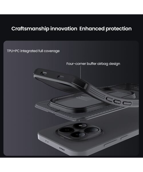 Nillkin CamShield PRO Zadní Kryt pro Xiaomi Redmi Note 15 Pro 5G Transparent Black