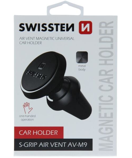 Swissten magnetický držák do ventilace auta S-Grip AV-M9 - černá