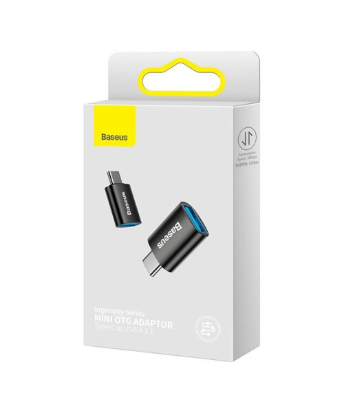 Baseus ZJJQ000001 Ingenuity Mini OTG Adaptér z USB-A na USB-C Black