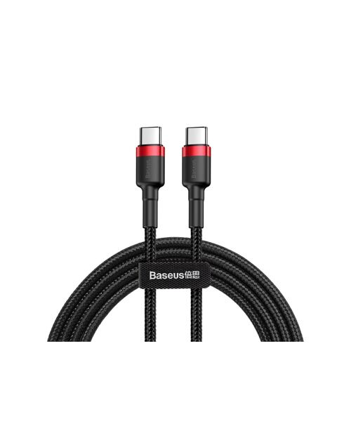 Baseus datový kabel Cafule USB-C PD2.0 1m 60W (20V 3A) černo-červený