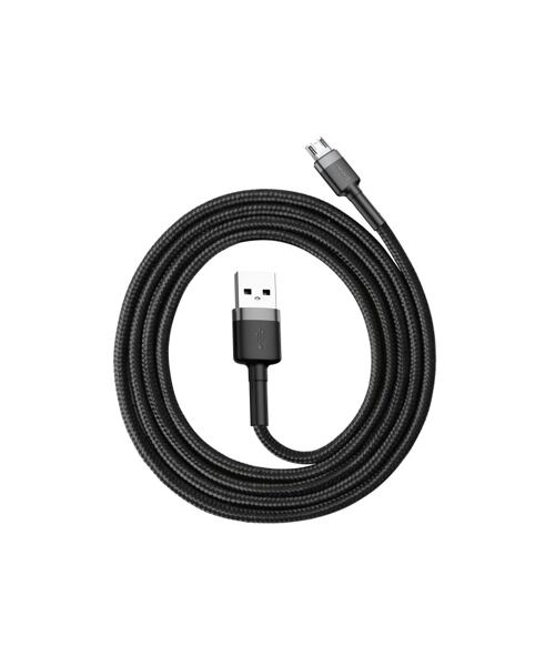 Baseus Micro USB Cafule Cable 2.4A 1m Gray + Black (CAMKLF-BG1)