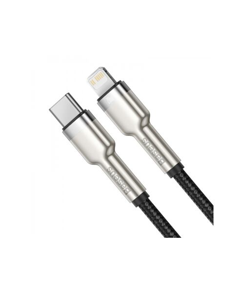 Baseus Cafule Metal Series Datový Kabel USB-C - Lightning 20W 2m Black
