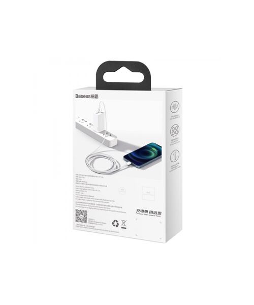 Baseus CALYS-A02 Superior Fast Charging Kabel Lightning 2.4A 1m White