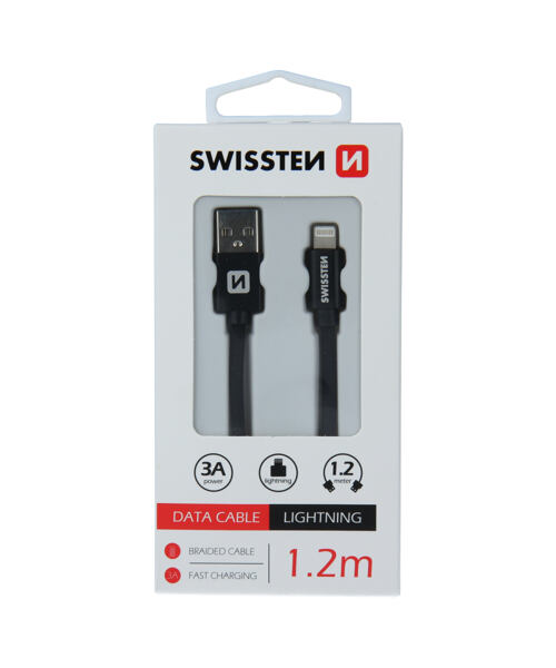 SWISSTEN datový kabel Textile USB / Lightning 1,2m
