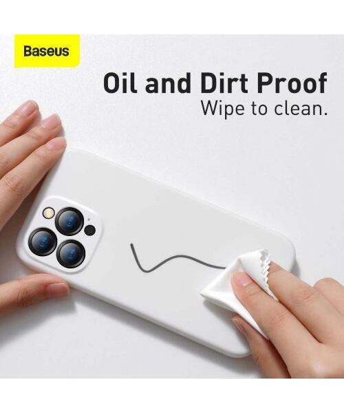 Baseus iPhone 13 Pro case Liquid Silica Gel Protective White (ARYT000402)