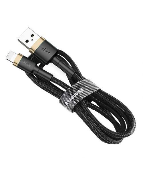 Baseus datový kabel Cafule Lightning 1m 2,4A zlato-černý