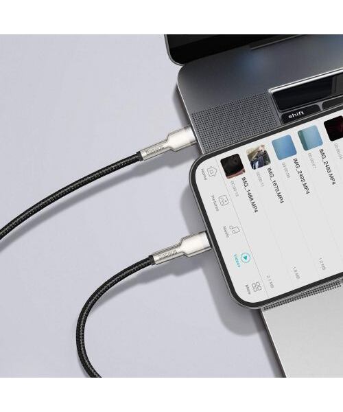 Baseus Cafule Metal Series Datový Kabel USB-C - Lightning 20W 1m Black
