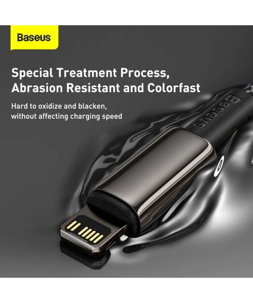 Baseus CATLWJ-01 Tungsten Gold Fast Charge Kabel USB-C to Lightning 20W 1m Black