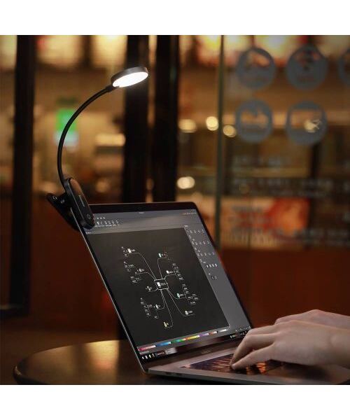 Baseus LED světlo na čtení s klipem 3W teplá bílá (4000K)