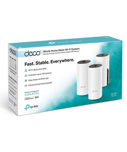 TP-Link AC1200 Whole-Home Mesh Wi-Fi System Deco M4(1-Pack), 2xGigabit port