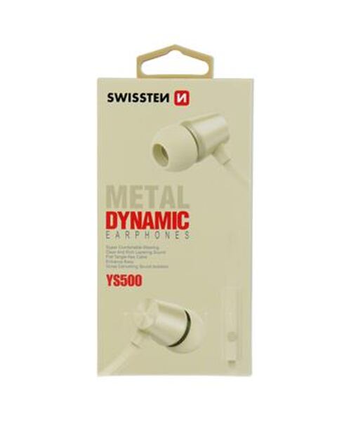 SLUCHÁTKA SWISSTEN EARBUDS DYNAMIC YS500 ZLATÁ
