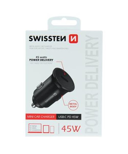 SWISSTEN CL ADAPTÉR PD3.0 45W ČERNÝ
