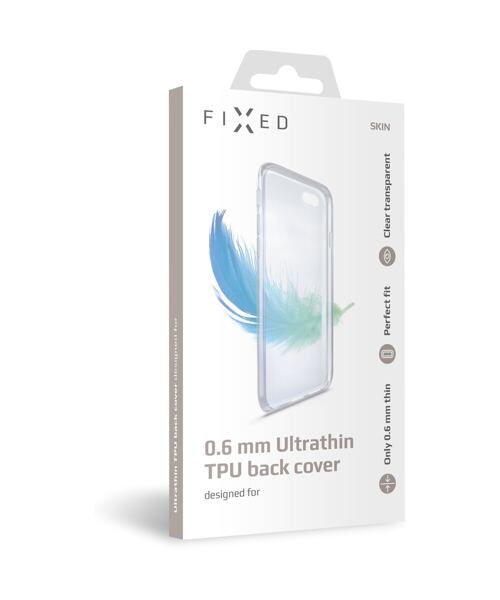 Ultratenký TPU gelový kryt FIXED Story Slim pro Apple iPhone 12 mini, 0,6 mm, čirý