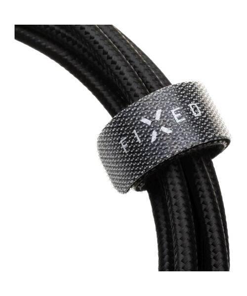 Krátký nabíjecí a datový opletený kabel FIXED s konektory USB-C/USB-C a podporou PD, 0.5m, USB 2.0,