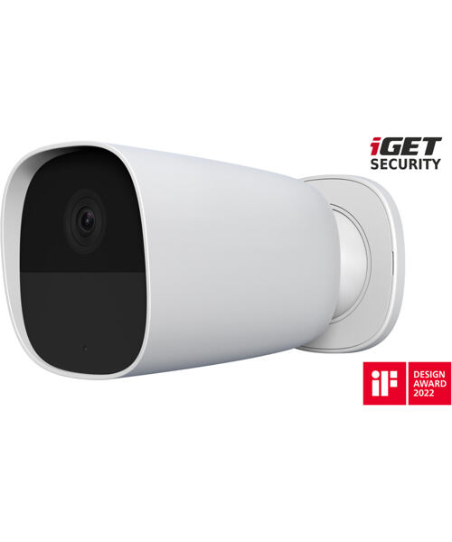 iGET SECURITY EP26 White - WiFi bateriová FullHD kamera, IP65, zvuk,samostatná a pro alarm M5-4G CZ