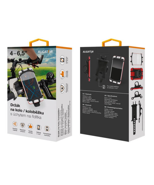 Držák na kolo/koloběžku Aligator HA11, úchyt na řídítka, univerzální