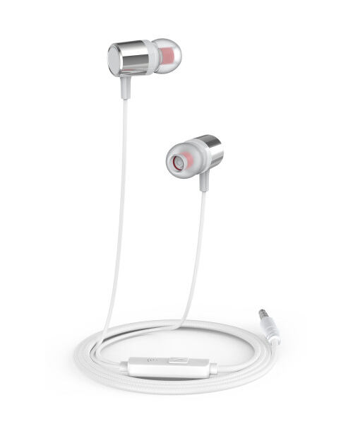 Sluchátka ALIGATOR AE005, Strong Bass, stříbrná