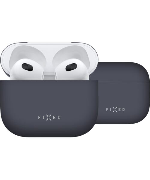Ultratenké silikonové pouzdro FIXED Silky pro Apple Airpods 3, modré