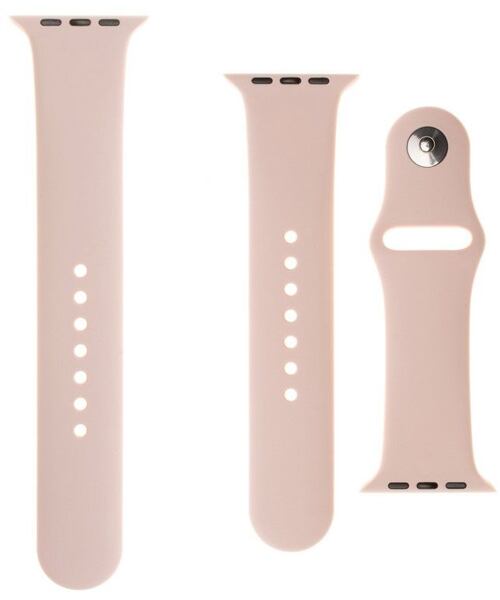 Set silikonových řemínků FIXED Silicone Strap pro Apple Watch 42/44/45/49mm, růžový