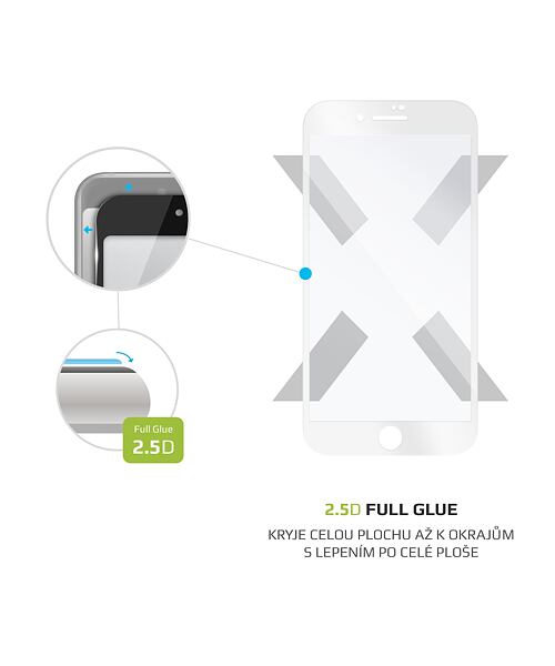 Ochranné tvrzené sklo FIXED Full-Cover pro Apple iPhone 7 Plus/8 Plus, bílé