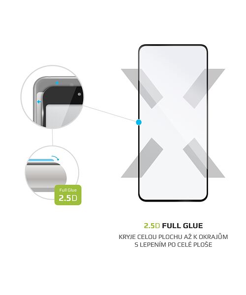 Ochranné tvrzené sklo FIXED Full-Cover pro Oppo A72, černé