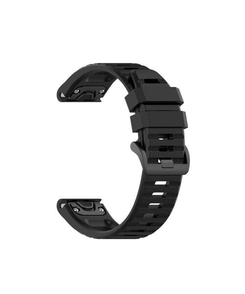 Silikonový řemínek FIXED Silicone Strap pro Garmin QuickFit 26mm, černý
