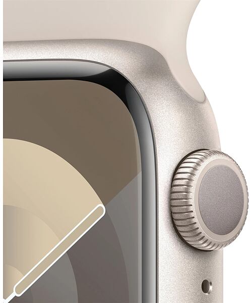 Apple Watch Series 9 GPS 41mm S/M Starlight Aluminium Case with Sport Band Starlight