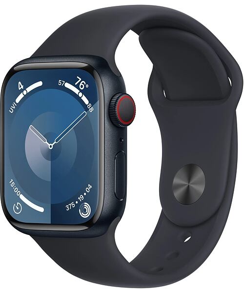 Apple Watch Series 9 GPS+Cellular 41mm S/M Midnight Aluminium Case with Sport Band Midnight