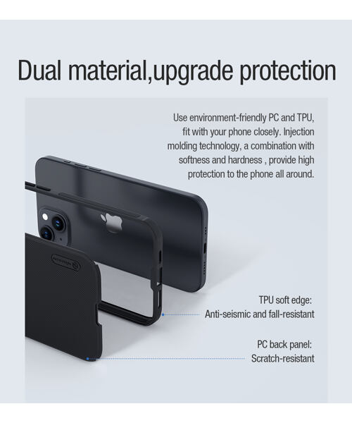 Nillkin Super Frosted PRO Magnetic Zadní Kryt pro Apple iPhone 15 Black