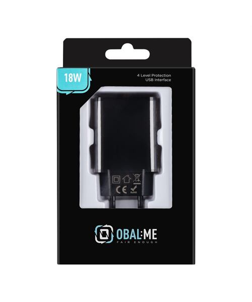 OBAL:ME Cestovní Nabíječka USB-A 18W Black