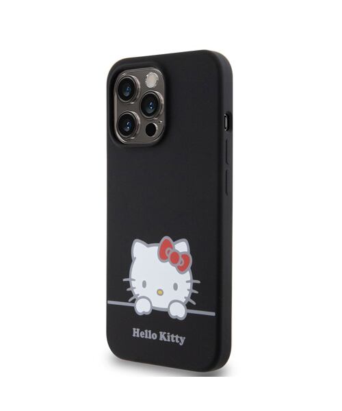 Hello Kitty Liquid Silicone Daydreaming Logo Zadní Kryt pro iPhone 13 Pro Black