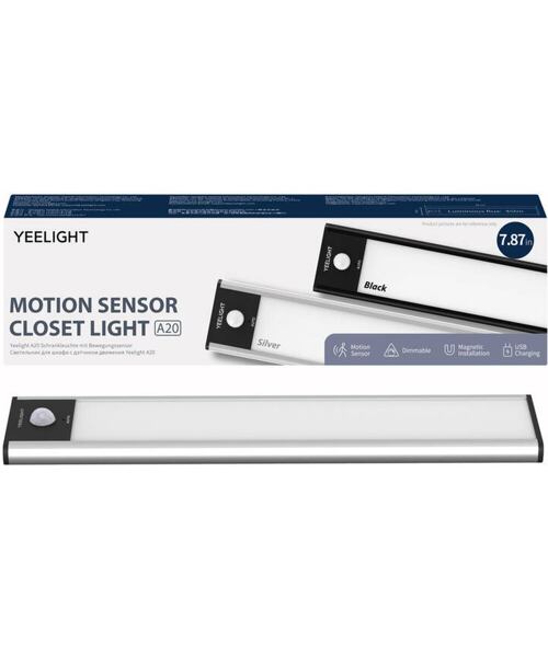 Yeelight světlo do šatníku se senzorem A20 stříbrná, 20 cm 2700K