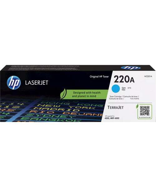 HP W2201A, cyan toner. kazeta HP LaserJet 220A