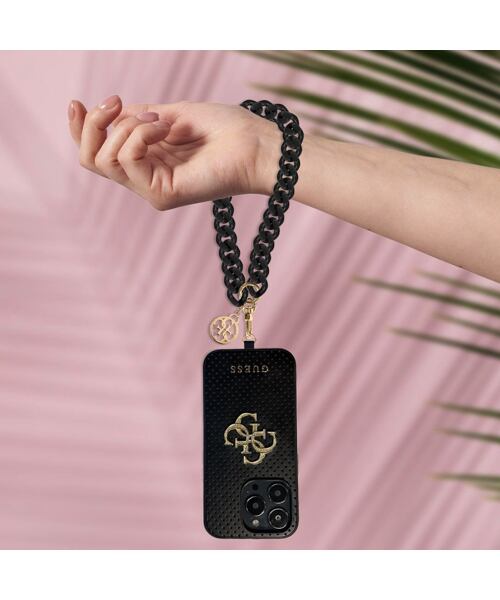Guess Univerzální Popruh na Ruku 4G Charm Black