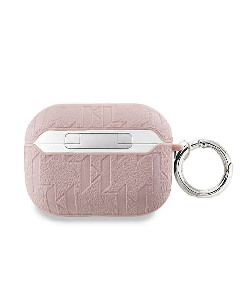 Karl Lagerfeld PU Embossed Karl and Choupette Heads Pouzdro pro AirPods 3 Pink