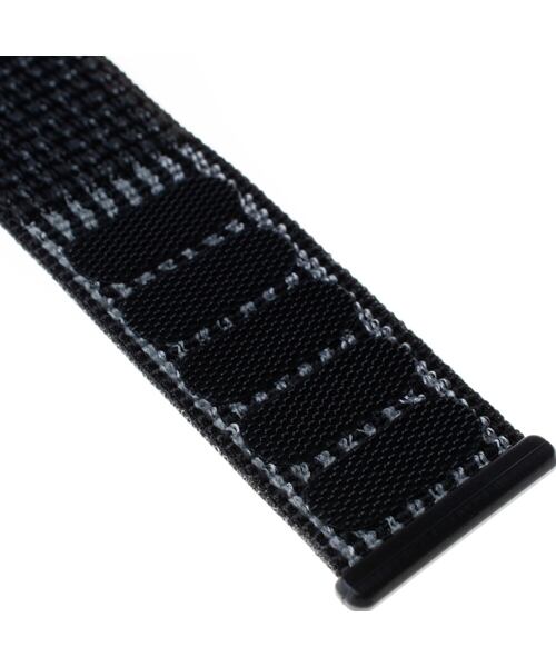 Nylonový řemínek FIXED Nylon Strap pro Apple Watch 42/44/45/46/49mm, reflexně černý