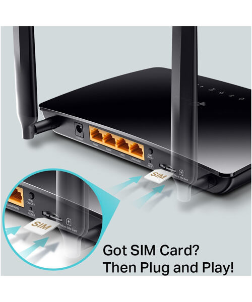 TP-Link TL-MR6400 4G LTE WiFi N Router, 4x FE ports