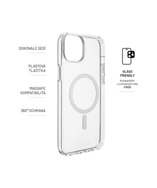 Zadní kryt FIXED MagPure s podporou Magsafe pro Apple iPhone 15 Plus, čirý