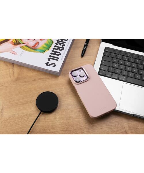 Zadní kryt FIXED MagFlow s podporou MagSafe pro Apple iPhone 15 Pro Max, růžový