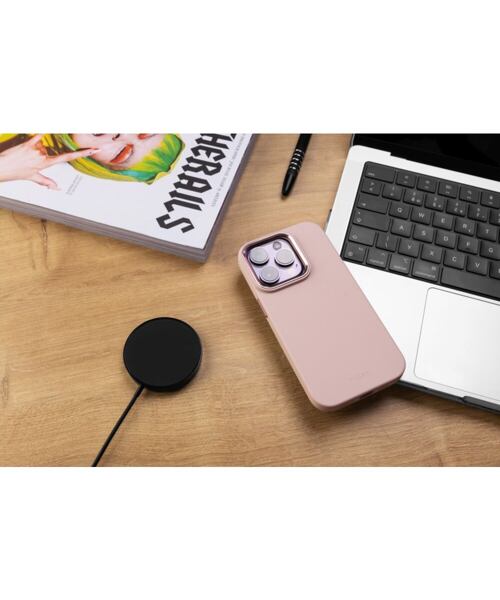 Zadní kryt FIXED MagFlow s podporou MagSafe pro Apple iPhone 15 Pro, růžový