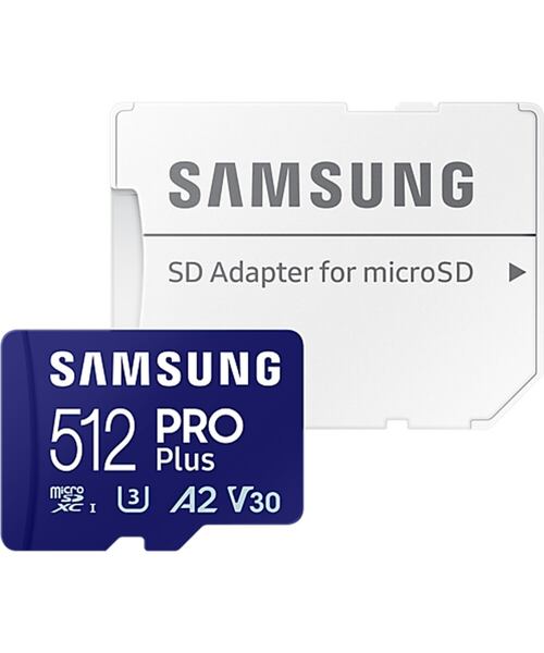 Samsung/micro SDXC/512GB/Class 10/+ Adaptér/Modrá