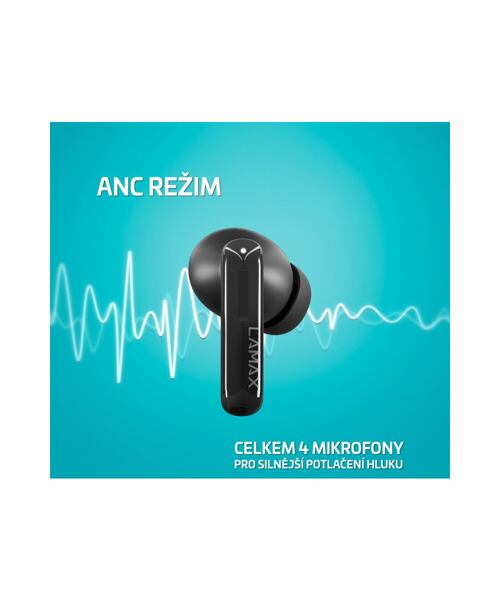 LAMAX Clips1 Plus - špuntová sluchátka - černé