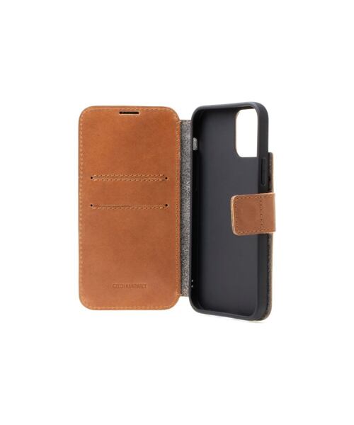 Kožené pouzdro typu kniha FIXED ProFit pro Samsung Galaxy S24+, hnědé