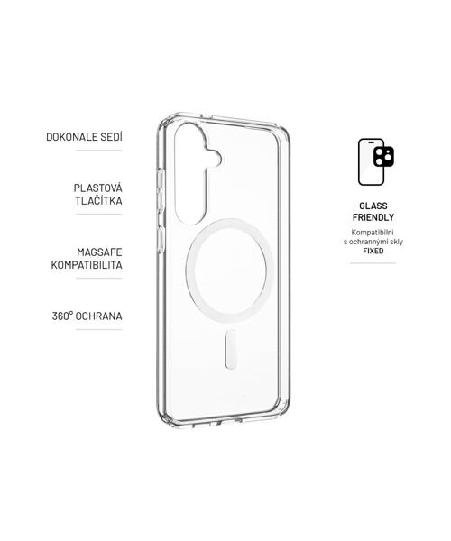 Zadní kryt FIXED MagPure s podporou Magsafe pro Samsung Galaxy S24+, čirý
