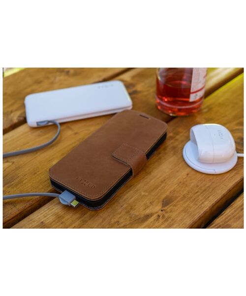 Kožené pouzdro typu kniha FIXED ProFit pro Samsung Galaxy A55 5G, hnědé